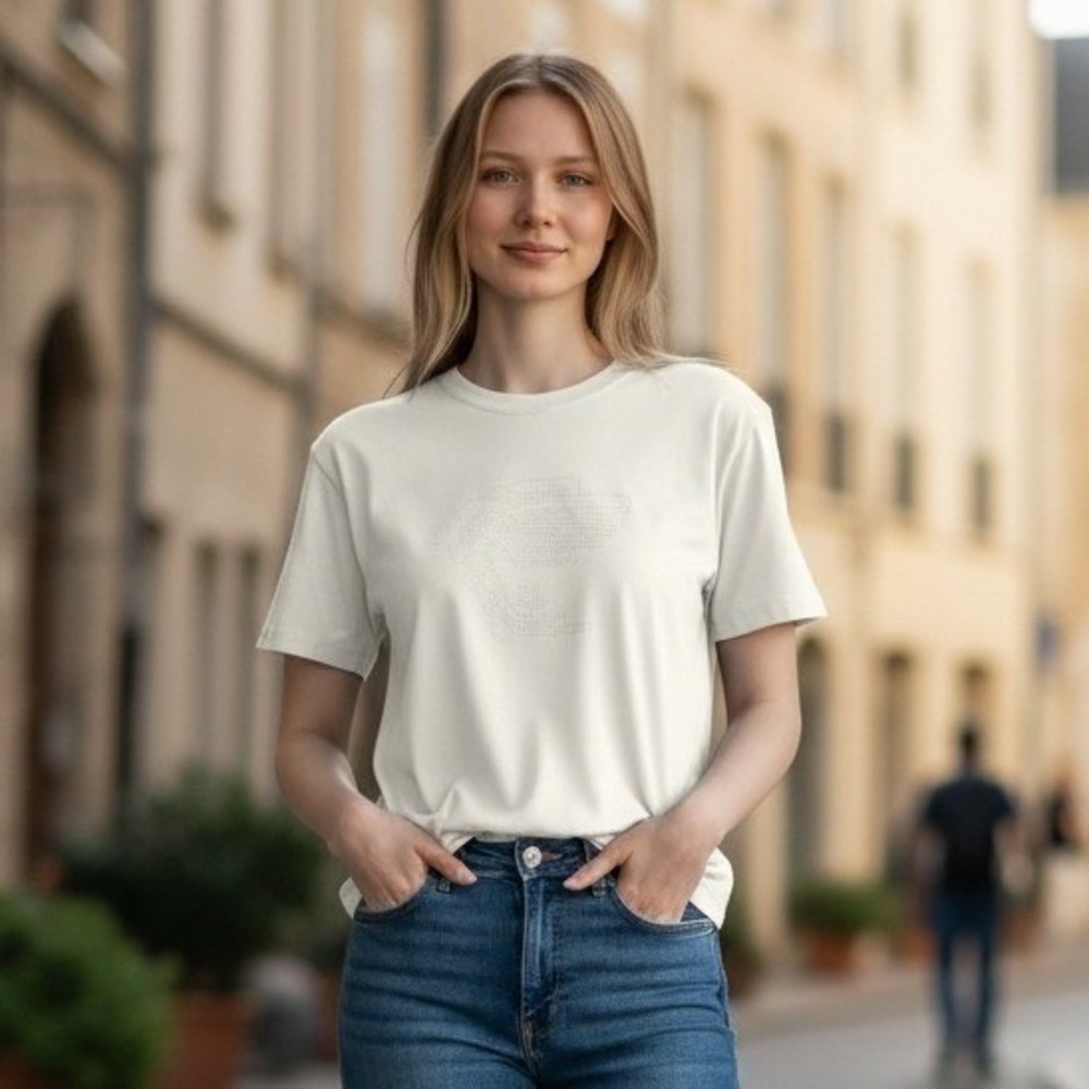 VTG Versace Sport White‎ Medusa Perforated Logo T-Shirt Size XL Italy NWOT